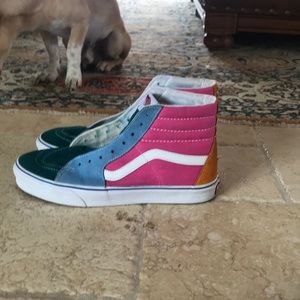 Vans off the wall color block high tops